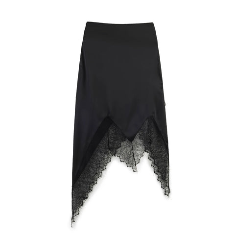 Ethereal Lace Patchwork Midi Skirt