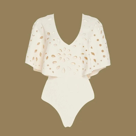 Vibrant Scalloped Floral Print Bikini Set