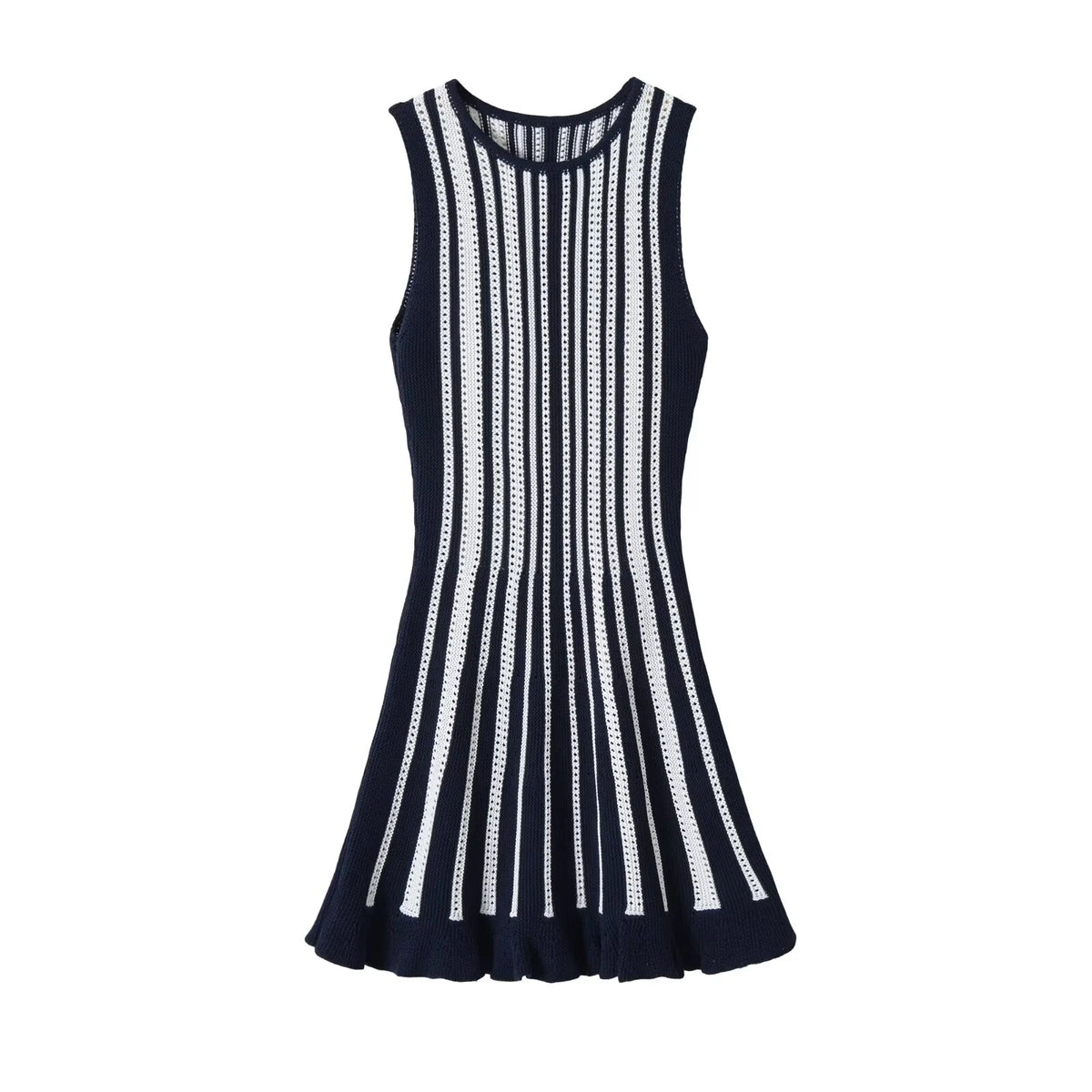 Spirited Striped Knit Mini Dress