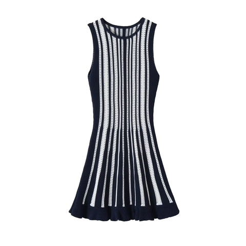 Spirited Striped Knit Mini Dress