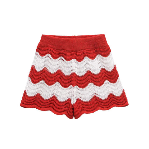 Vibrant Knitted Wave Pattern Set