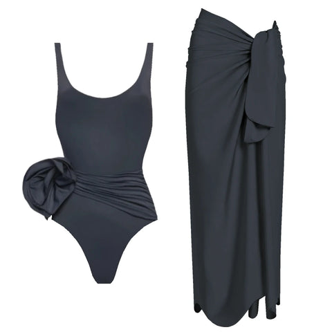 Radiant Ruched Floral Swimsuit Set