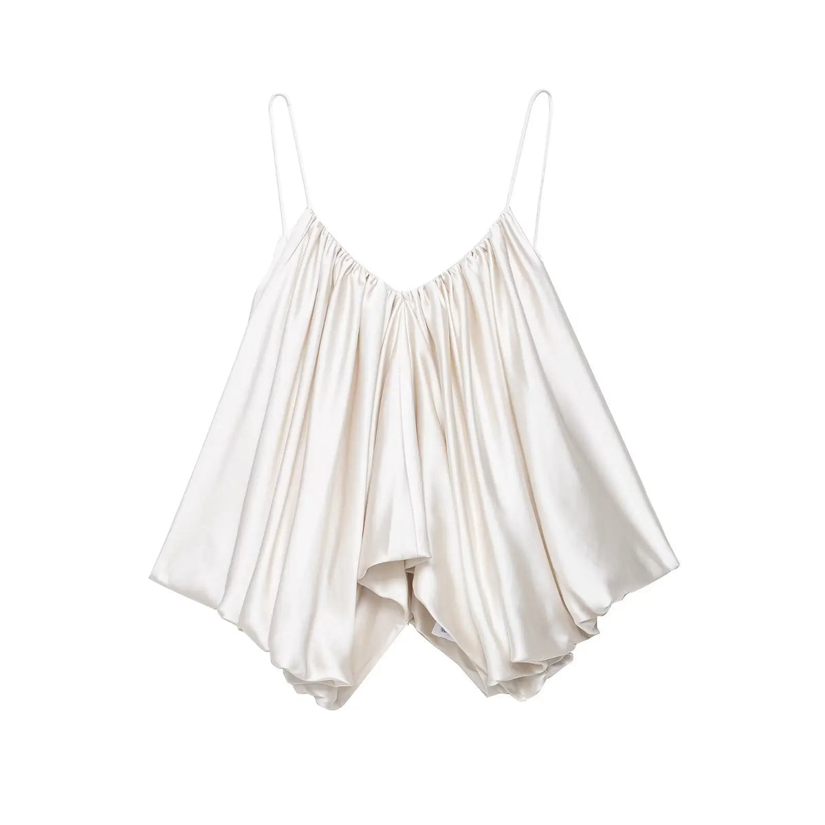 Radiant Satin Backless Crop Top