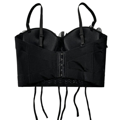 Daring Rhinestone Floral Corset Camisole