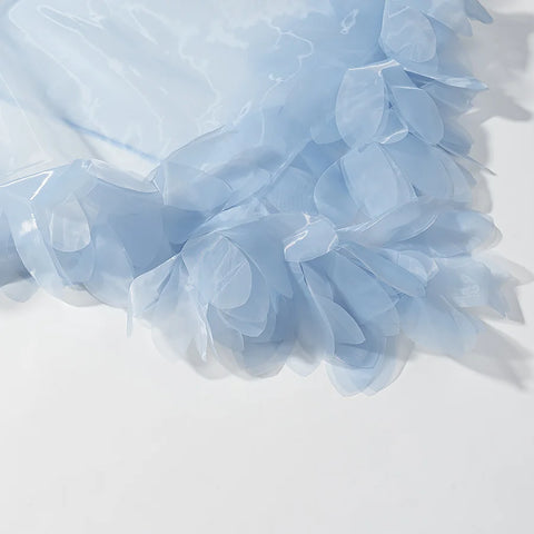 Ethereal Sheer Petal Trim Blouse