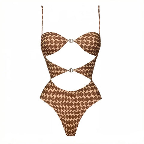 Fearless Cutout Printed Swimsuit