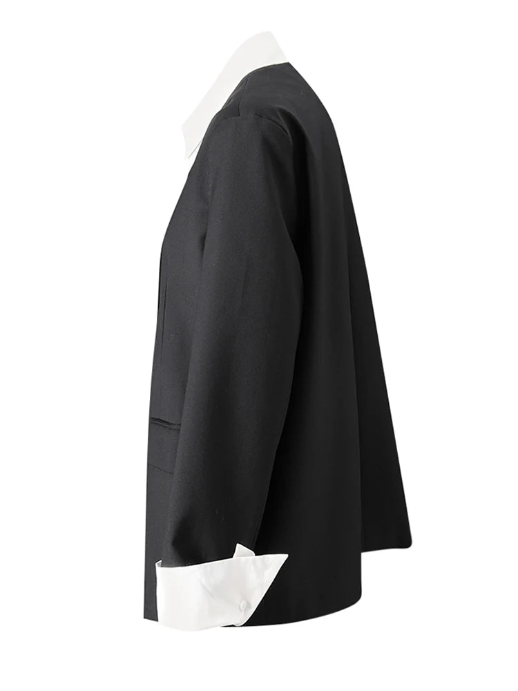 Elegant Color-Block Blazer