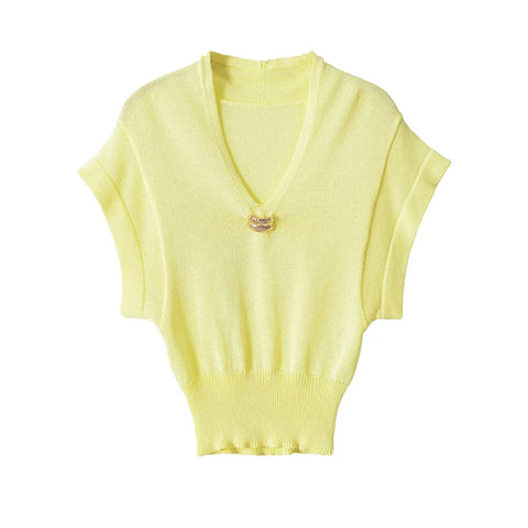 Radiant V-Neck Knit Top