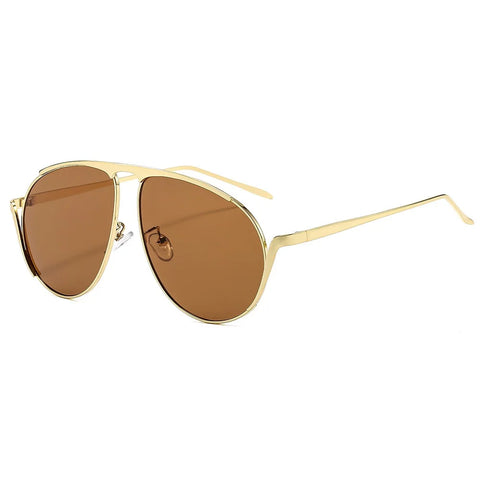 Audacious Gold Metal Pilot Sunglasses