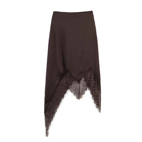 Ethereal Lace Patchwork Midi Skirt