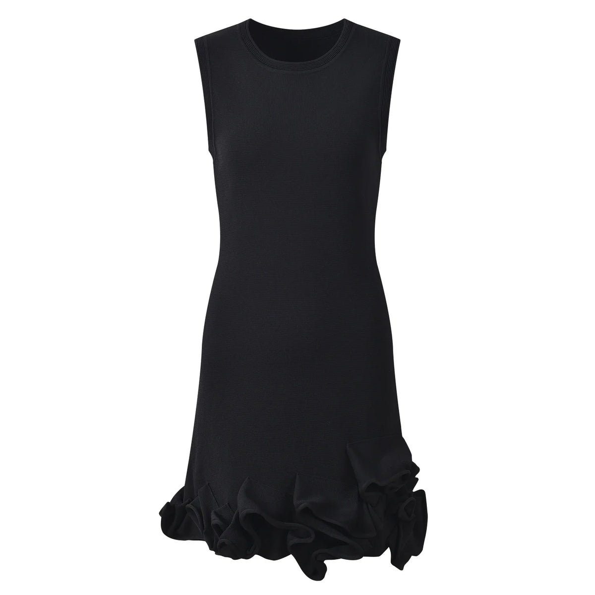 Vibrant Pleated Knit Mini Dress
