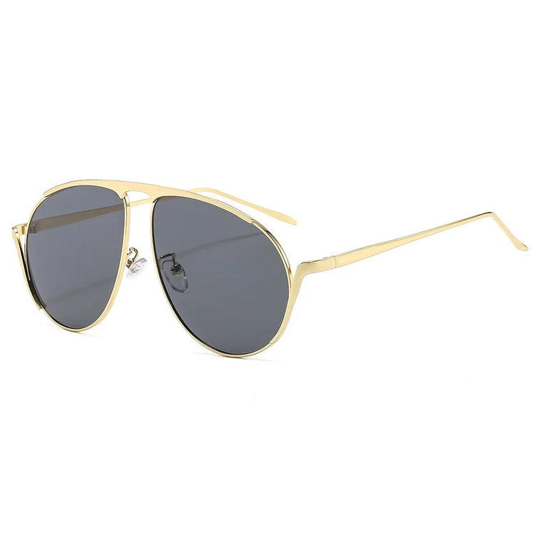 Audacious Gold Metal Pilot Sunglasses