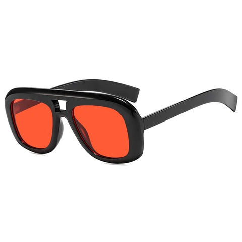 Daring Oversized Brown Square Sunglasses
