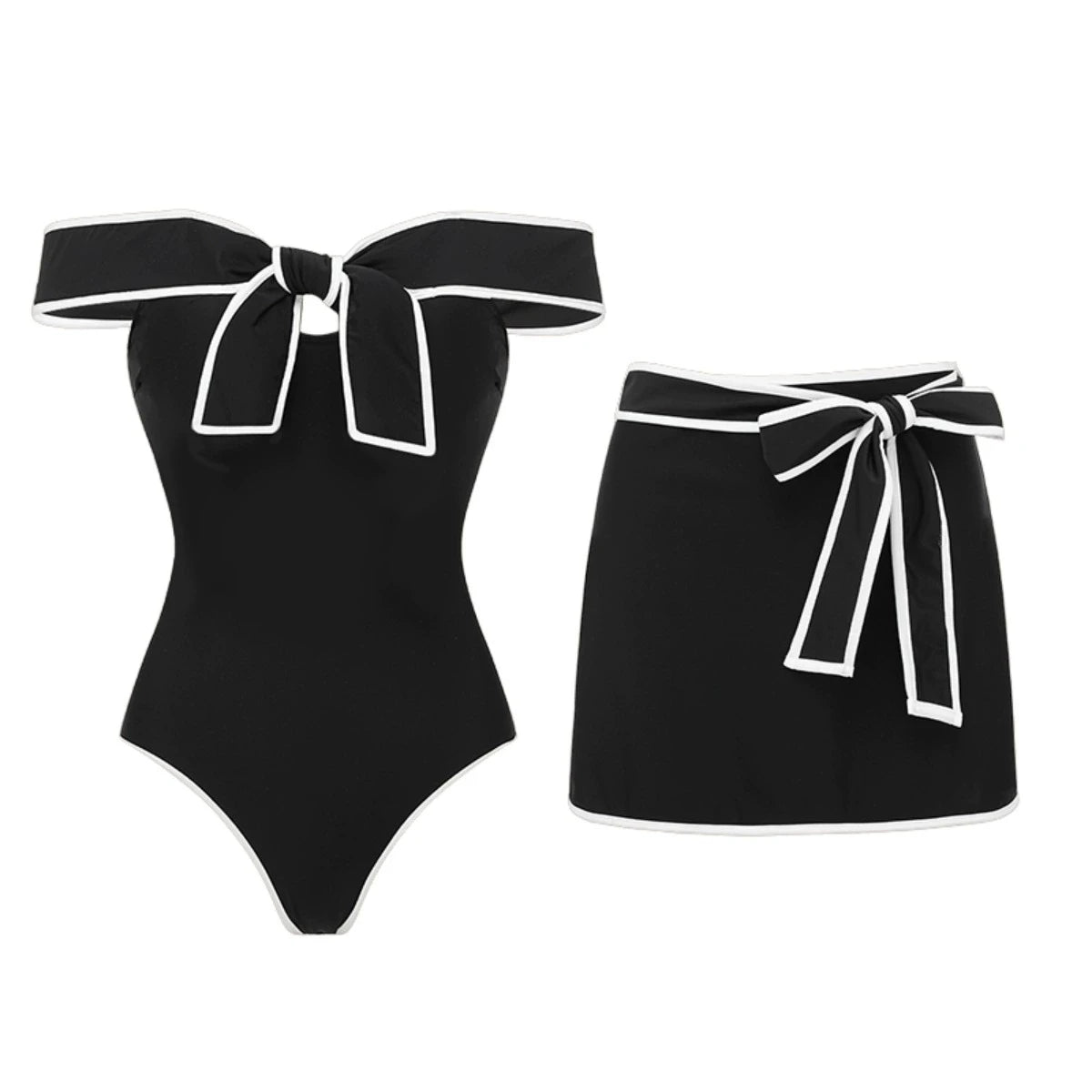 Elegant Bow Design Swimsuit