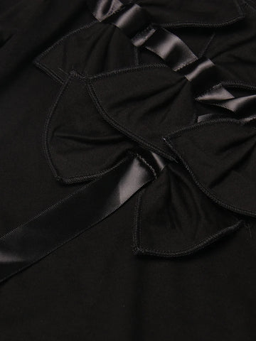 Elegant Bow Detailed T-Shirt