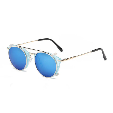Daring Round Flip Sunglasses