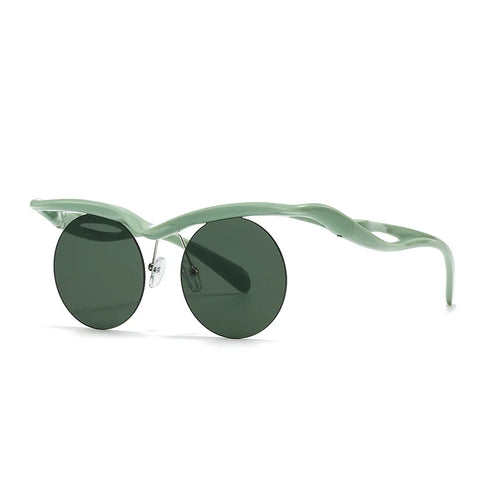 Audacious Rimless Round Sunglasses