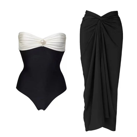 Elegant Shirred One-Piece Swimsuit