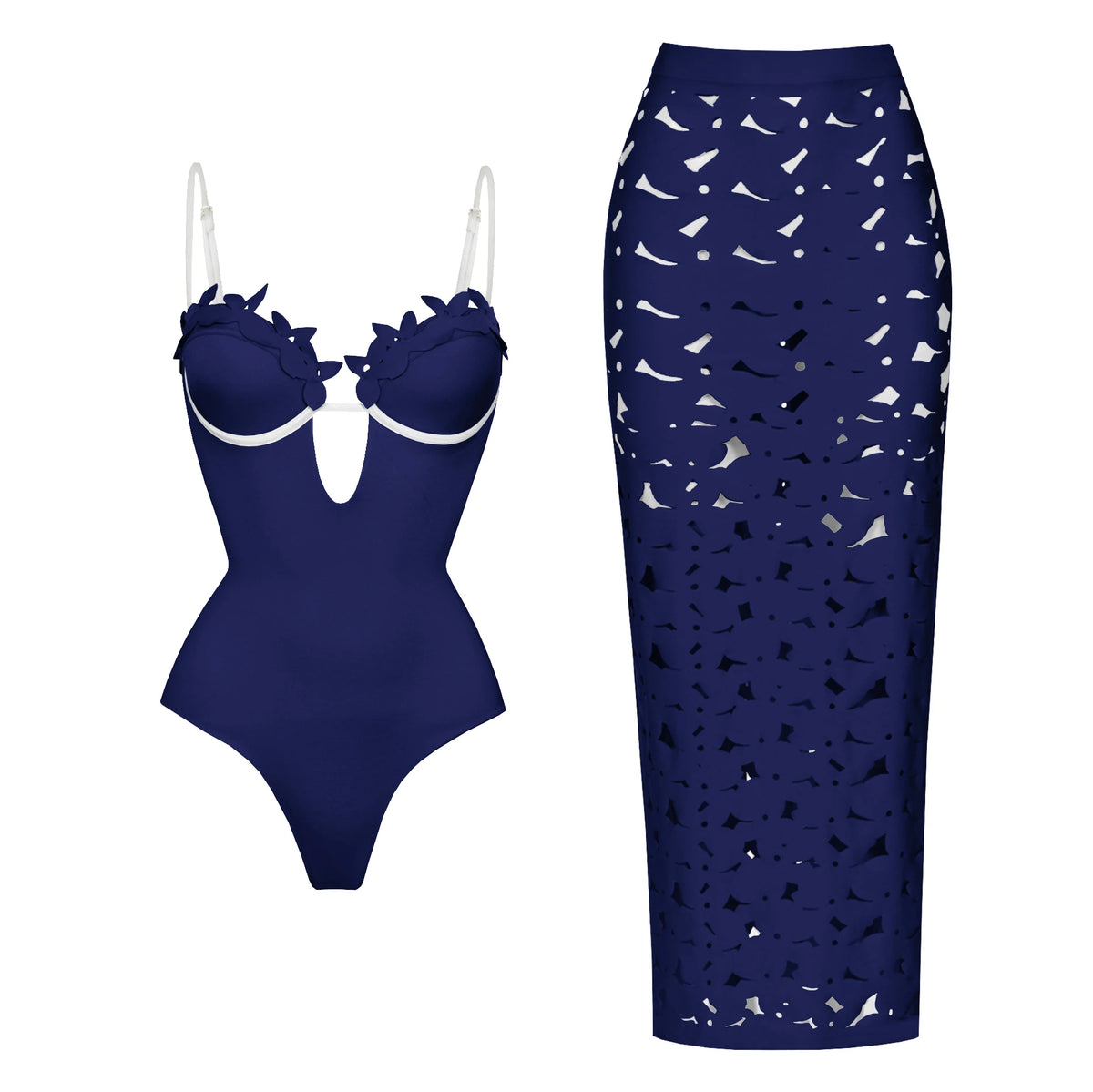 Radiant Floral Ruffle Bikini Set
