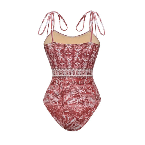 Wanderlust Printed Fringe Bikini Set