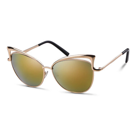 Radiant Gold Cat Eye Sunglasses
