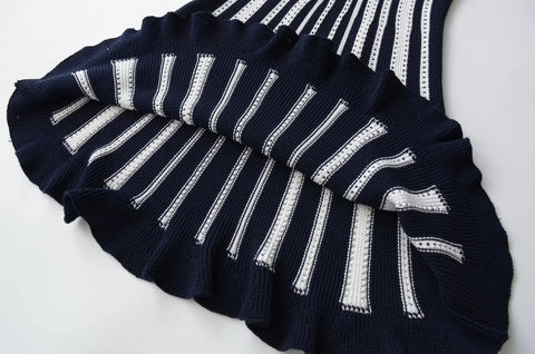 Spirited Striped Knit Mini Dress