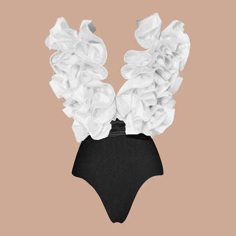 Fierce Ruffled Low-Waist Bikini Set