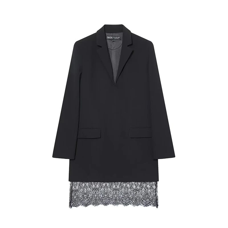 Confident Lace Blazer Mini Dress