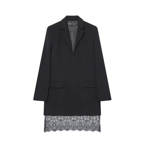 Confident Lace Blazer Mini Dress