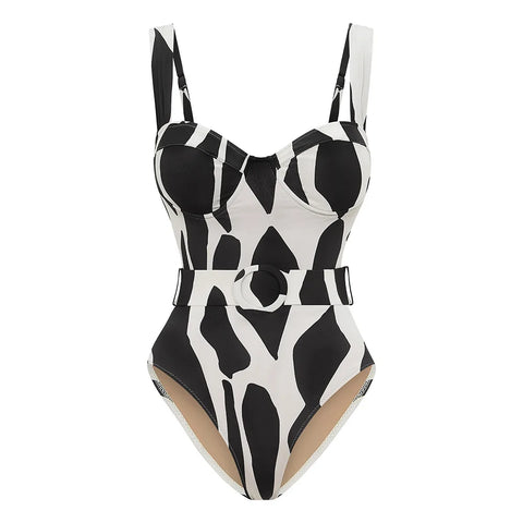 Fierce Abstract Printed Bikini Set