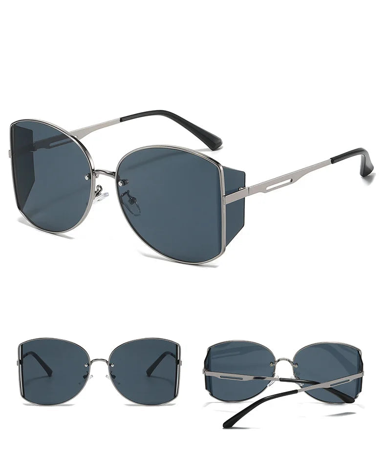 Invincible Gold Large Frame Sunglasses