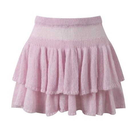 Radiant Knit Ruffle Two-Piece Set