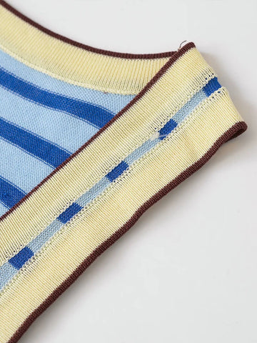 Vibrant Striped Knit Tank Top