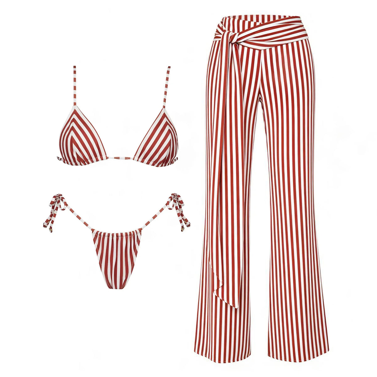 Radiant Striped Push Up Bikini