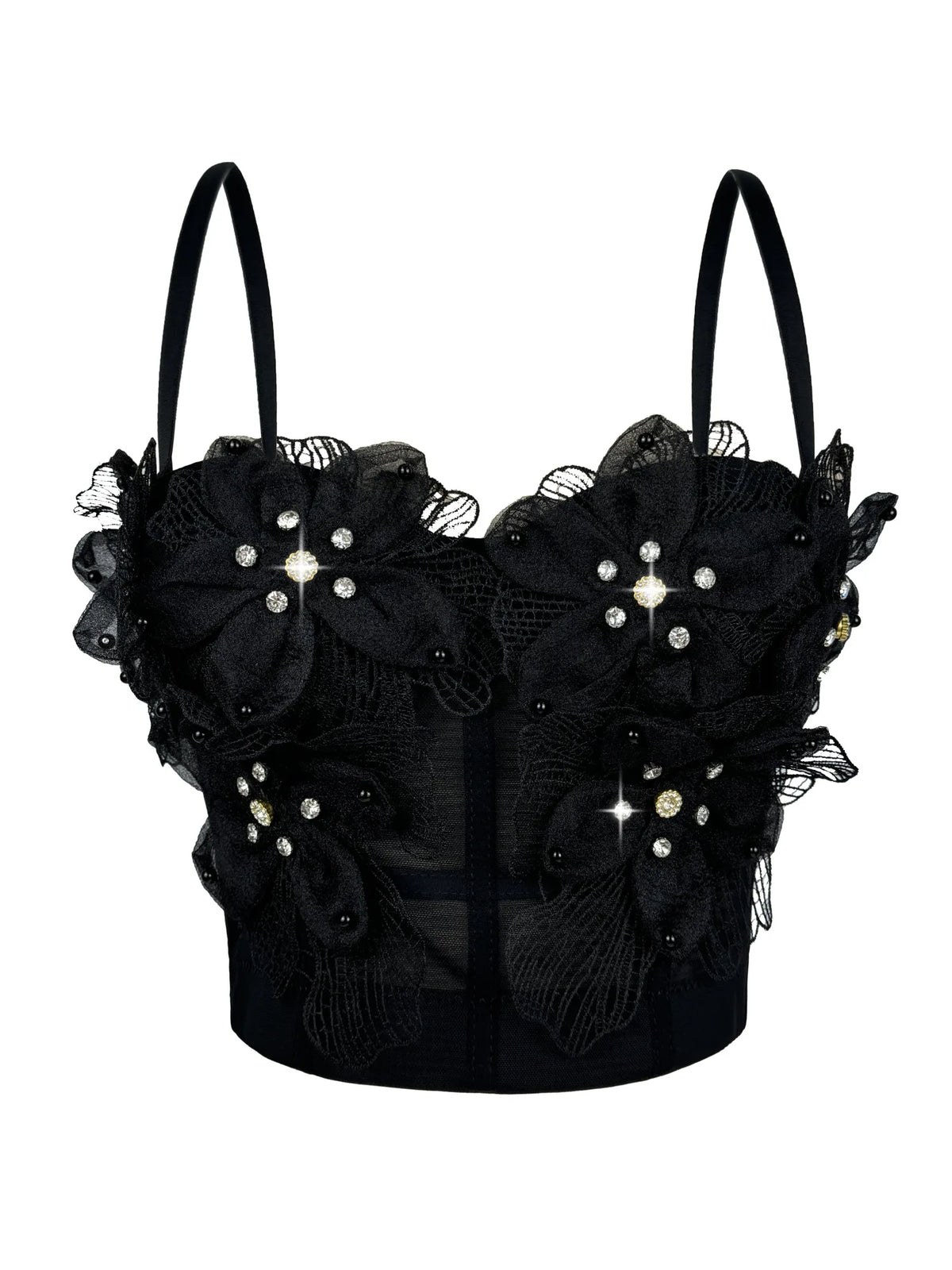 Radiant Beaded Flower Bustier