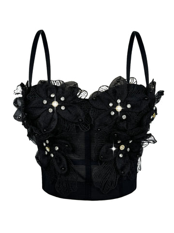 Radiant Beaded Flower Bustier