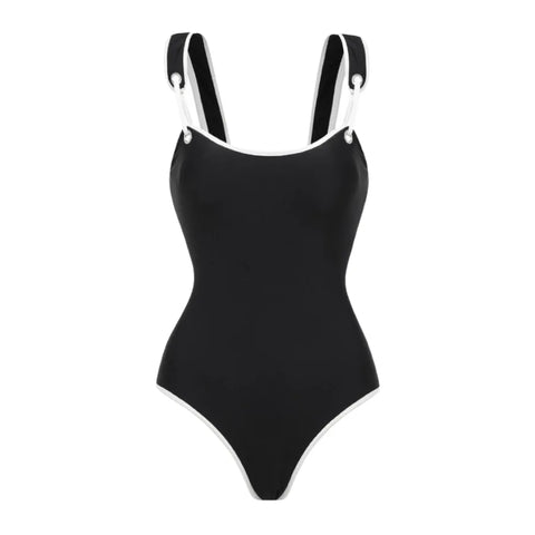 Elegant Striped Vintage One-Piece