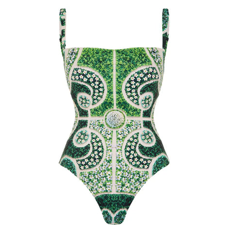 Elegant Printed One-Piece Swimsuit
