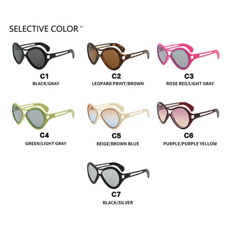 Free Spirit Plastic Oversized Sunglasses
