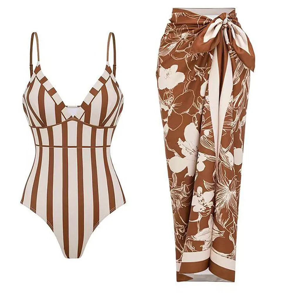 Radiant Striped One-Piece Swimsuit
