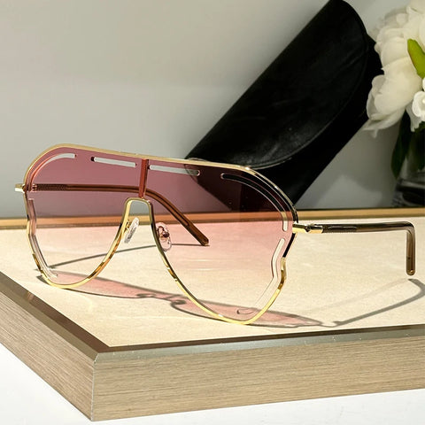 Daring Alloy Oversized Sunglasses