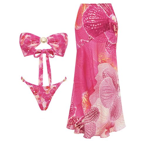 Wanderlust Printed Strappy Bikini Set