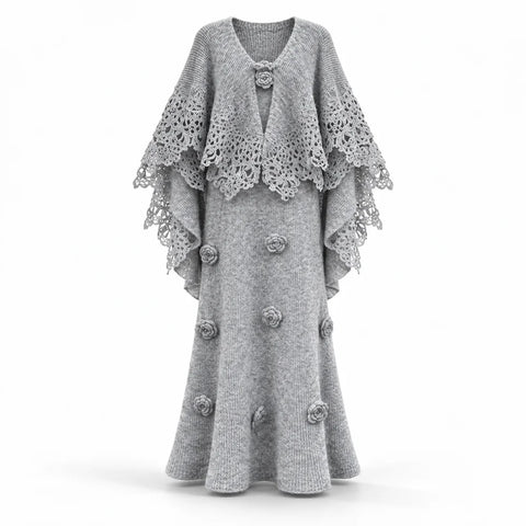 Radiant Crochet Floral Two-Piece Set