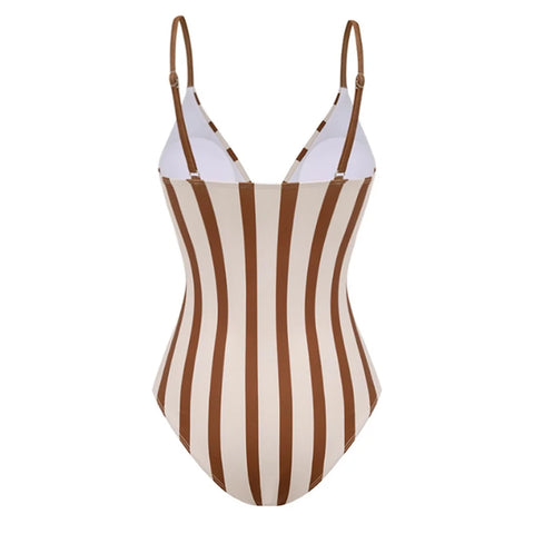 Radiant Striped Sarong Bikini Set