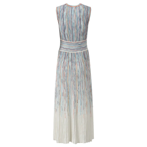 Radiant Striped Knit Midi Dress
