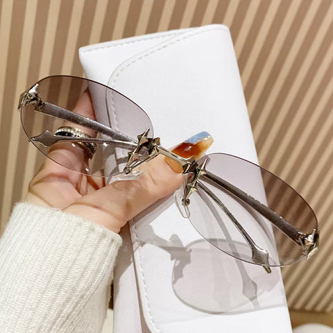 Daring Metal Cat Eye Sunglasses