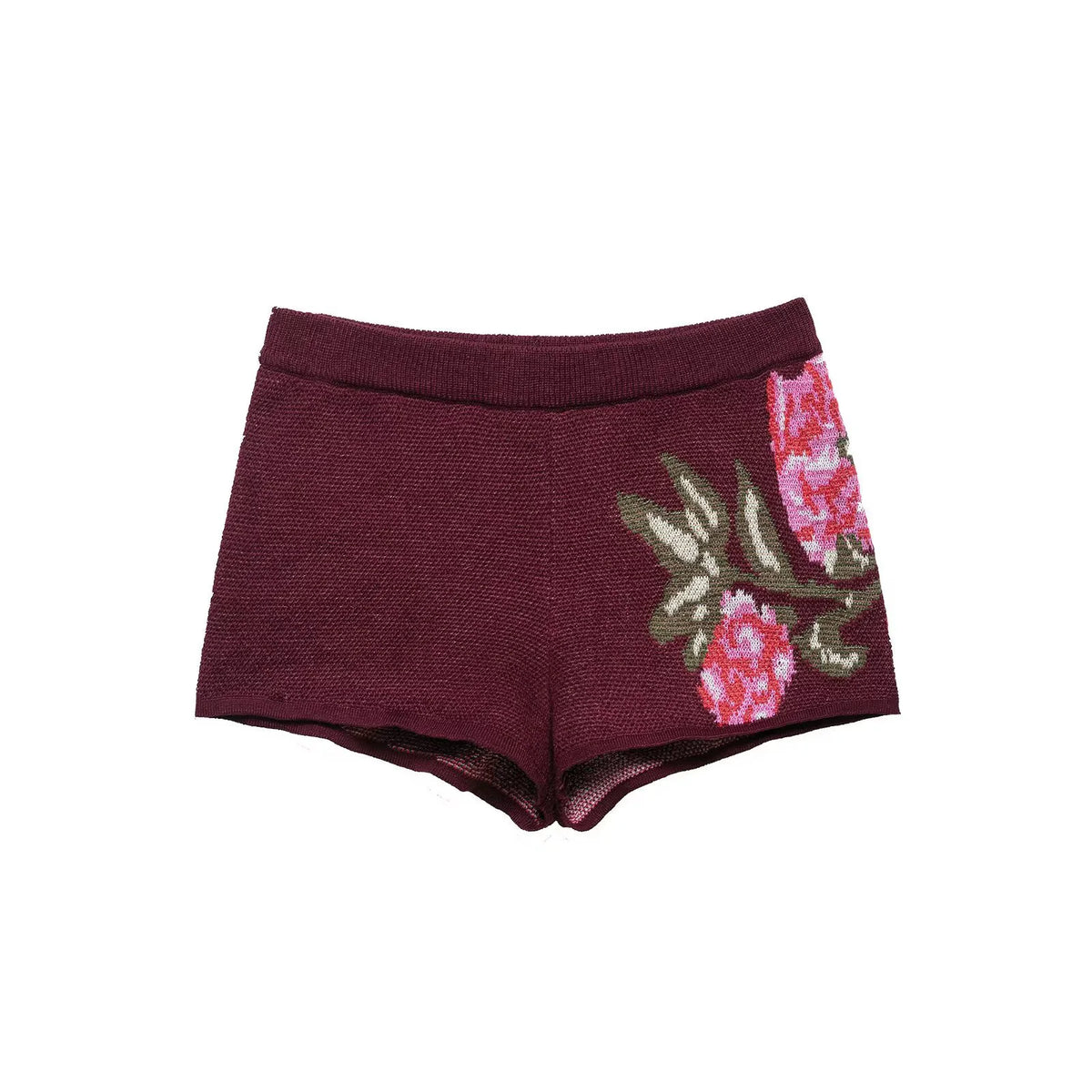Abundant Jacquard Knitted Shorts Set