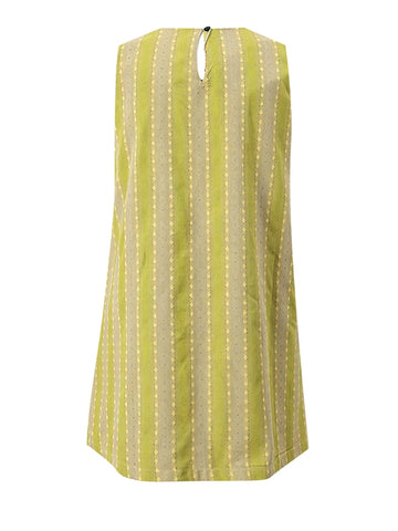 Vibrant Striped Mini Vest Dress