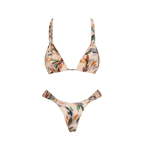 Wanderlust Printed Asymmetric Bikini Set