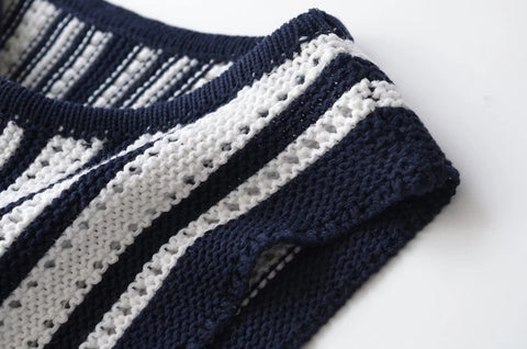 Spirited Striped Knit Mini Dress